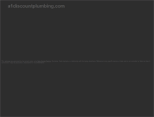 Tablet Screenshot of a1discountplumbing.com